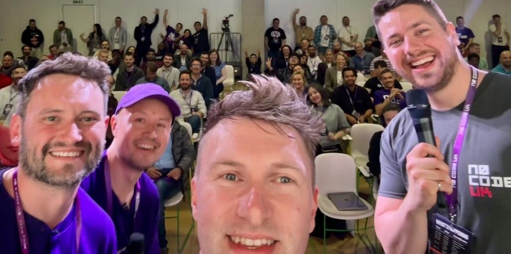 The NoCodeUK team: Matt, me, James, and Ash