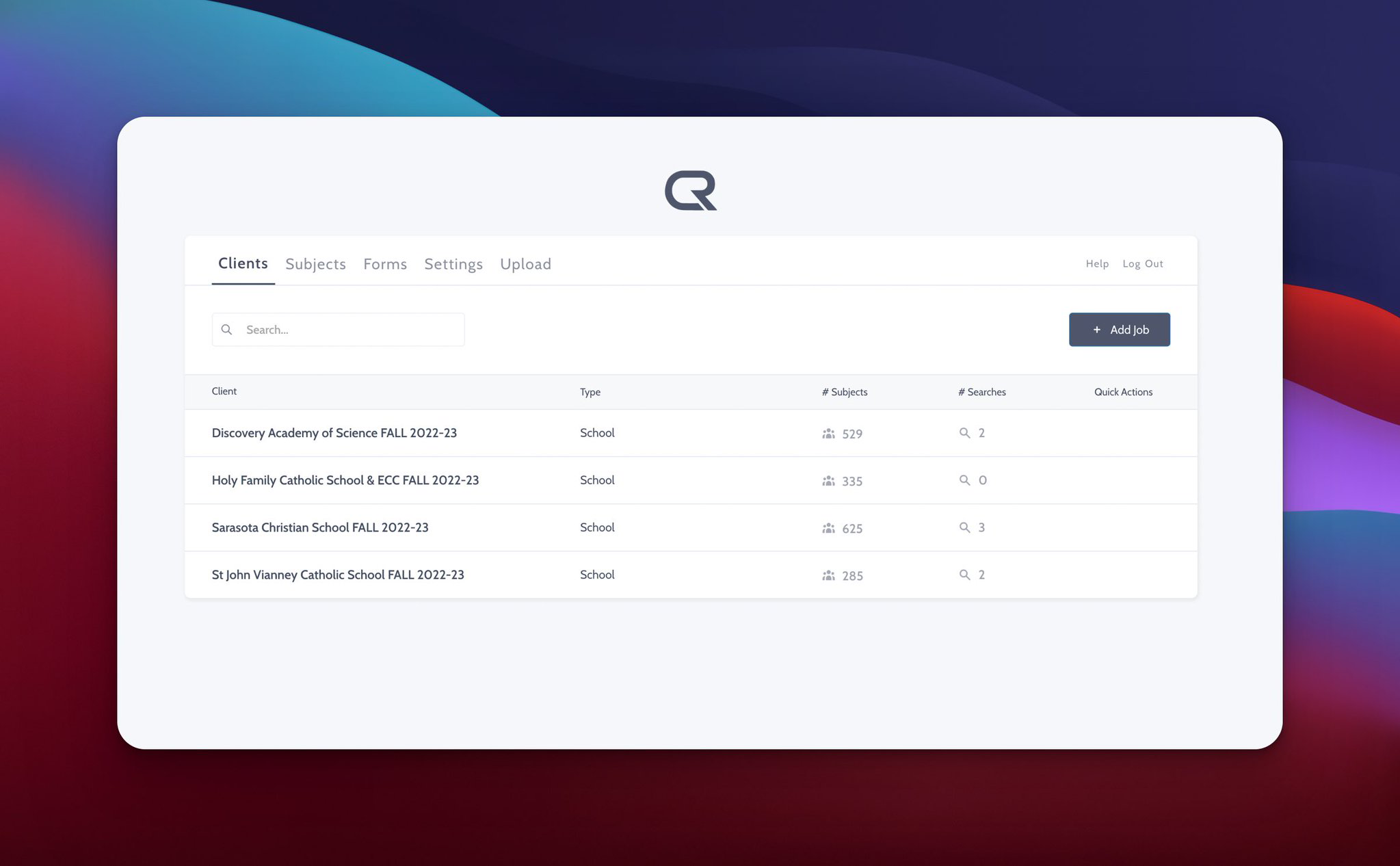CodeReturn dashboard