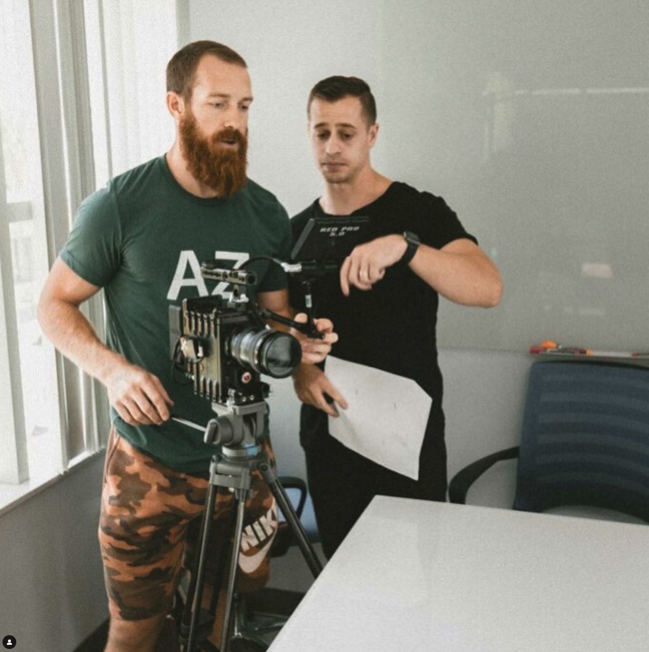 JJ directing a commercial shoot