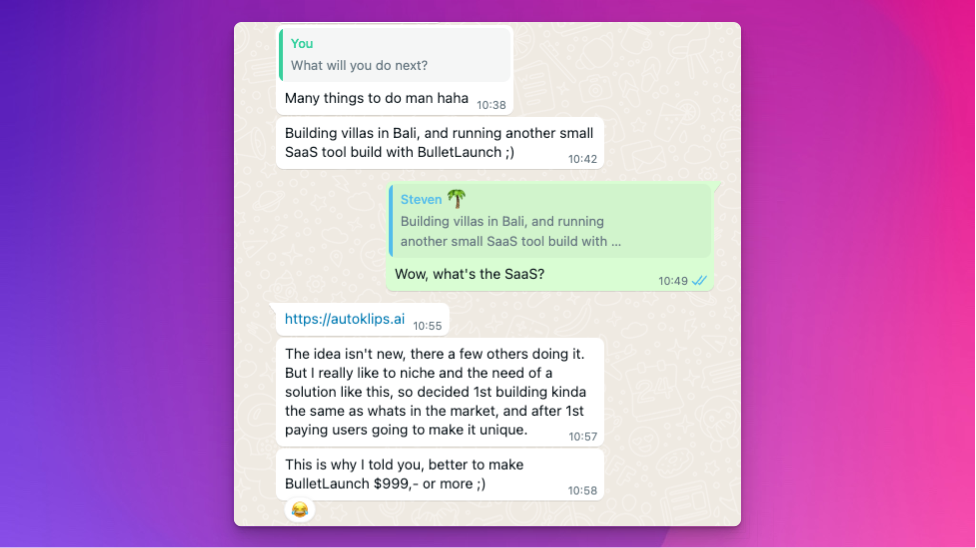 Steven tells me about his new project