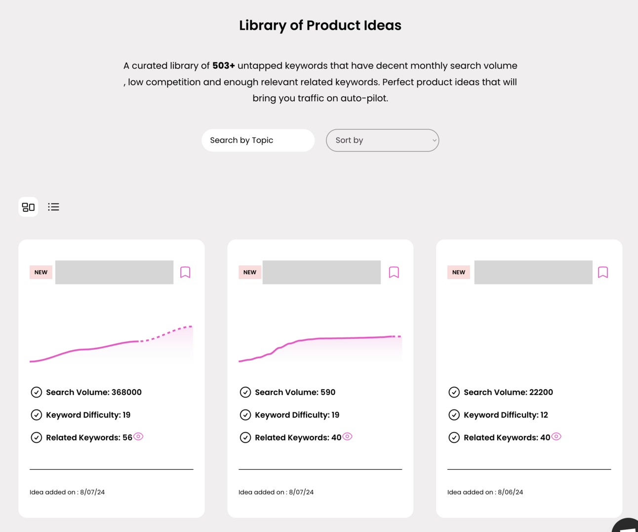 It has a library of ideas ready to go, or you can use it to identify your own ideas
